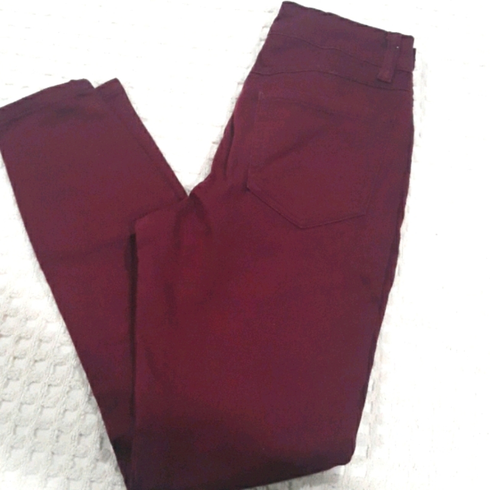 Blue Spice skinny maroon jeans 0